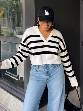Cropped Polo Sweater